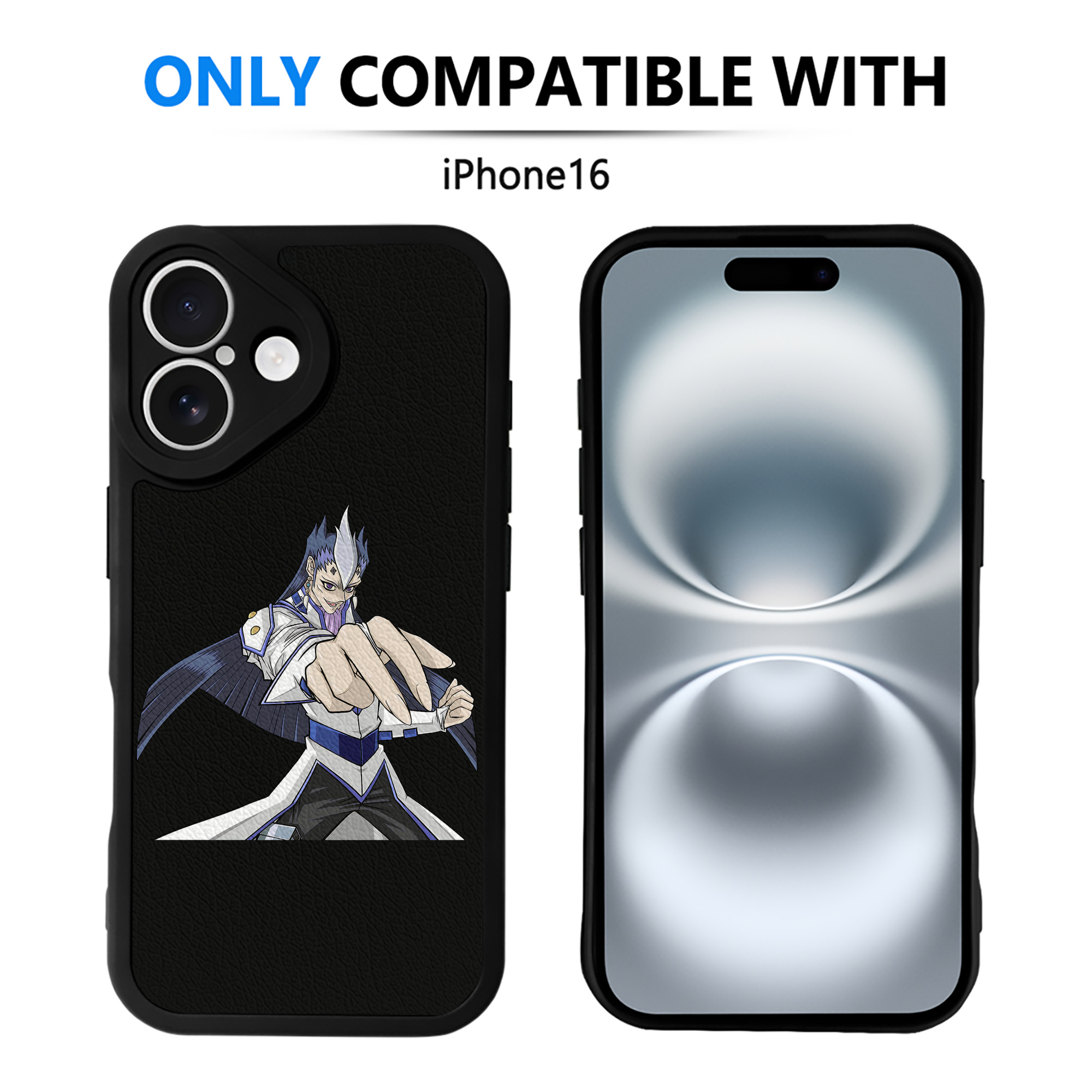 （画像用） 遊☆戯☆王 Yu-Gi-Oh! 【iPhone 16シリーズ対応】シリコンスマホケース（レザー調） 材質：シリコン